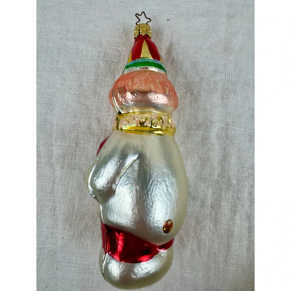 Vintage German Glass Sad Clown Christmas Ornament Hand Painted Made in Germany